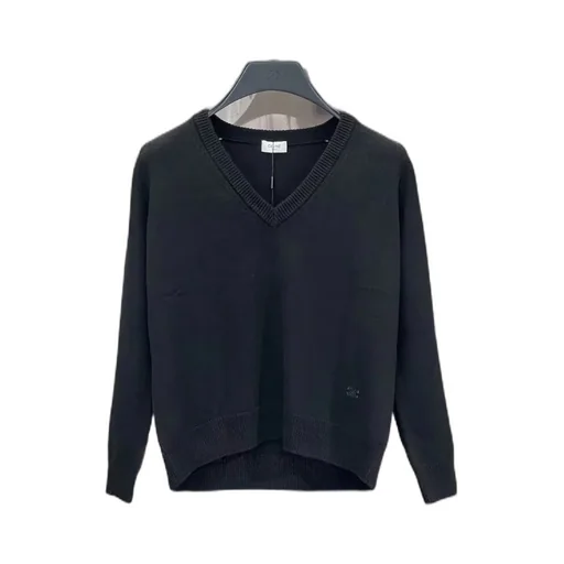 Triomphe V-Neck Sweater In Heritage Cashmere