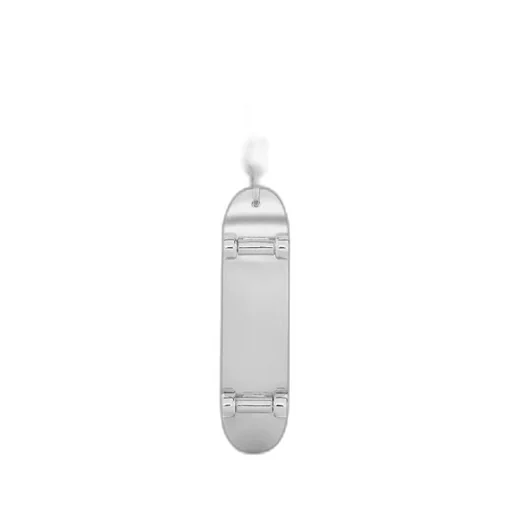 Skateboard Charm In Brass And Enamel