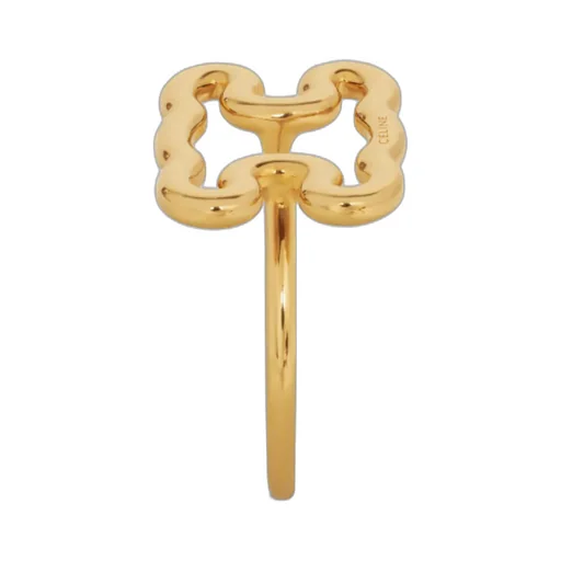 Triomphe Frame Large Ring In Brass With Gold Finish