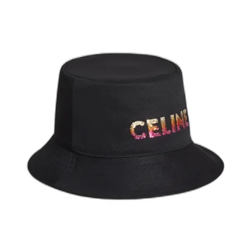 Embroidered Bucket Hat In Cotton Gabardine