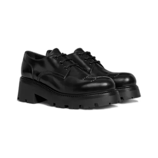 Triomphe Rangers Derby With Perforated Triomphe In Polished Bullskin