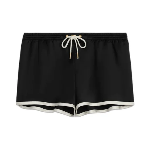 Mini Triomphe Shorts In Satin