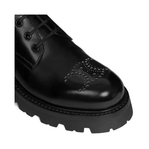Triomphe Rangers Derby With Perforated Triomphe In Polished Bullskin