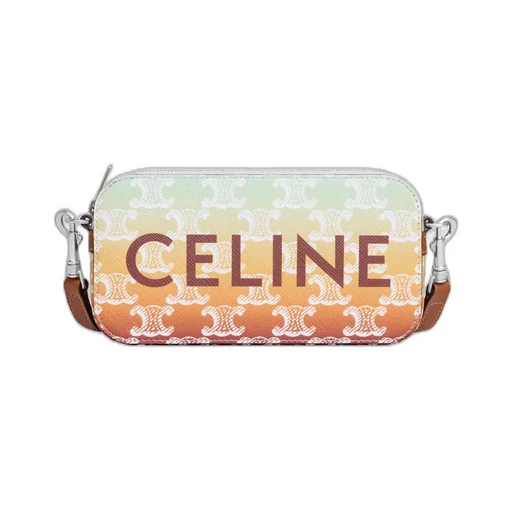 Horizontal Pouch In Triomphe Canvas Sunset With Celine Print