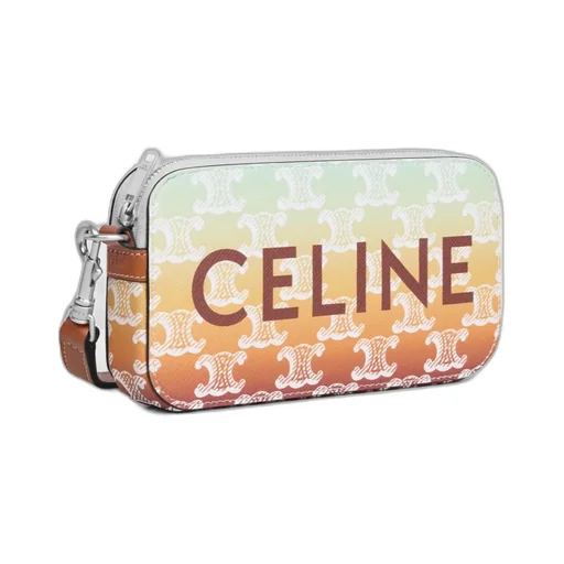Horizontal Pouch In Triomphe Canvas Sunset With Celine Print