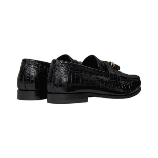 Luco Loafer With Triomphe Tassels In Crocodile Stamped Calfskin