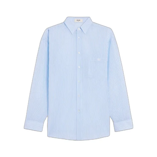 Oversized Shirt In Striped Cotton Voile
