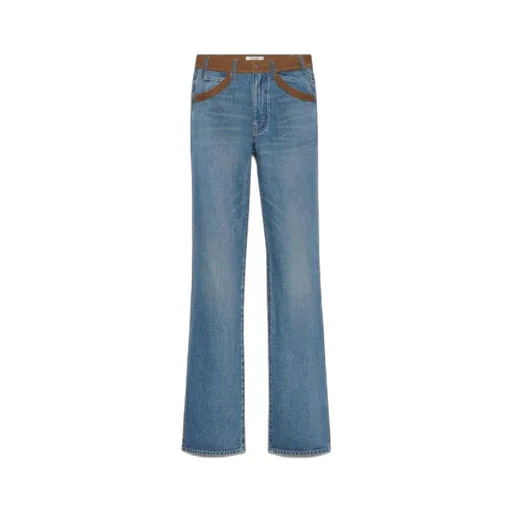 Flared Jeans In Valentine Wash Denim Twill