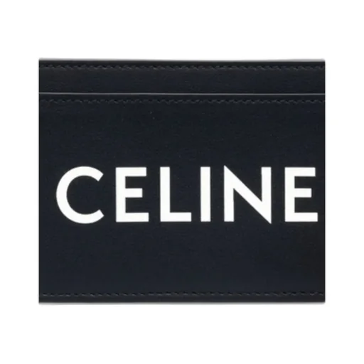 Card Holder In Smooth Calfskin With Celine Print