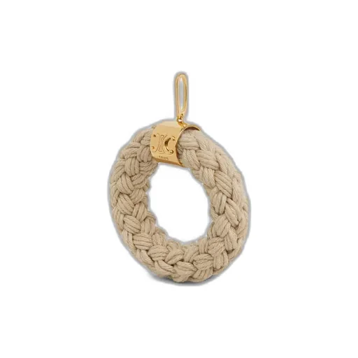 Separables Rope Pendant In Cotton And Brass With Gold Finish
