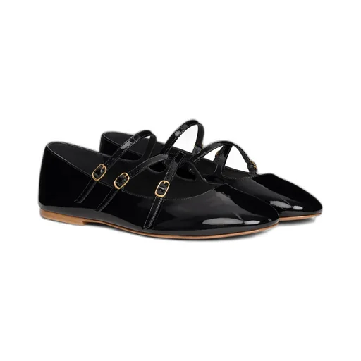 Criss-Cross Babies Ballerina In Patent Calfskin