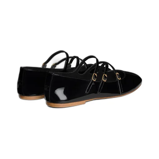 Criss-Cross Babies Ballerina In Patent Calfskin