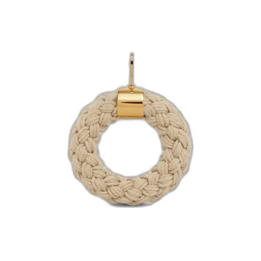 Separables Rope Pendant In Cotton And Brass With Gold Finish