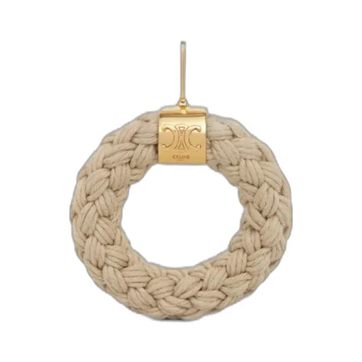Separables Rope Pendant In Cotton And Brass With Gold Finish