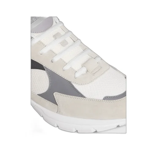 Runner Cr-03 Low Lace-Up Sneaker In Mesh, Suede Calfskin And Calfskin