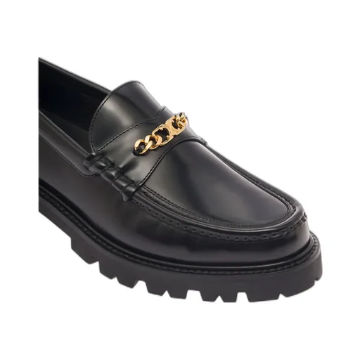Margaret Triomphe Chain Chunky Loafer In Polished Bull