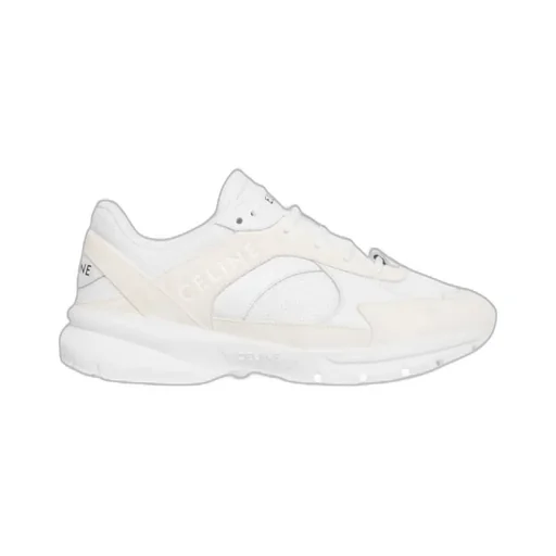 Runner Cr-03 Low Lace-Up Sneaker In Mesh, Suede Calfskin And Calfskin