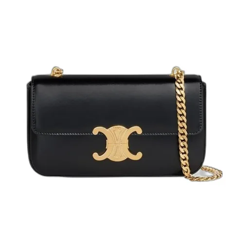 Claude Chain Shoulder Bag In Shiny Calfskin