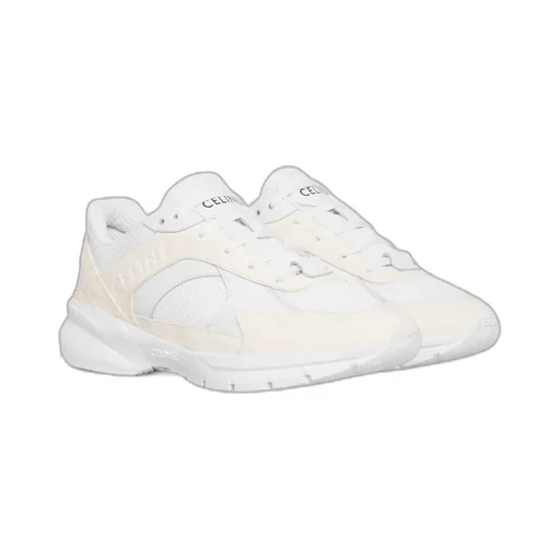 Runner Cr-03 Low Lace-Up Sneaker In Mesh, Suede Calfskin And Calfskin