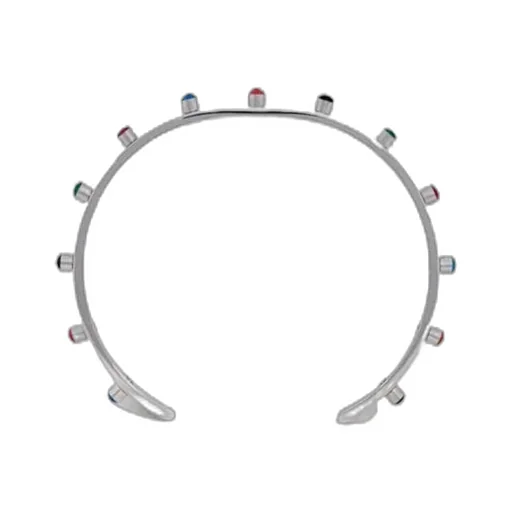 Enamel Nail Thin Opening Bracelet
