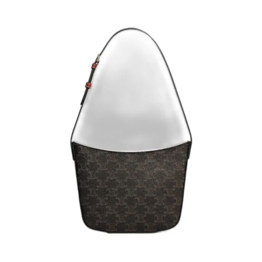 Medium Croque Bag In Triomphe Canvas And Calfskin