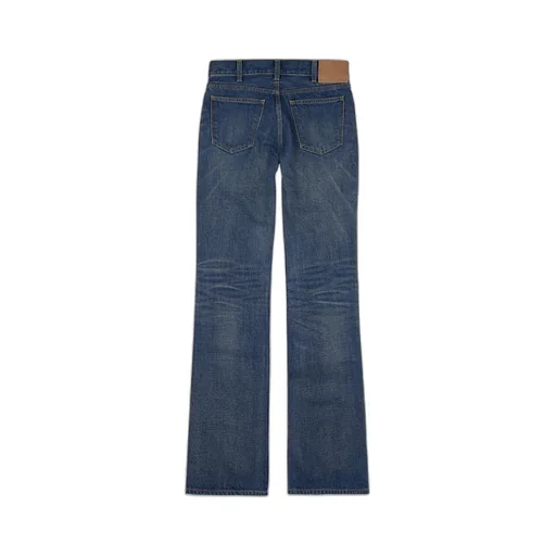 Low Flare Jeans In Dark Union Wash Denim