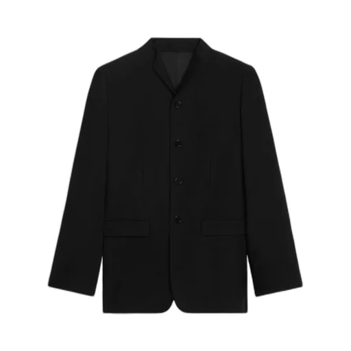 Diagonal Wool Wing Collar Jacket