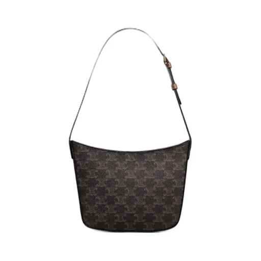 Medium Croque Bag In Triomphe Canvas And Calfskin