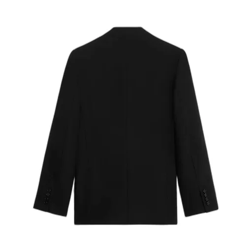 Diagonal Wool Wing Collar Jacket