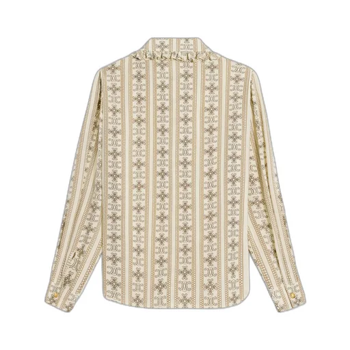 Frill Blouse In Crepe De Chine