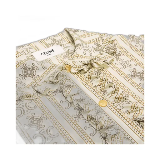Frill Blouse In Crepe De Chine