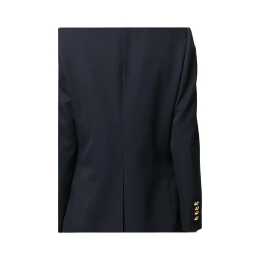 Long Jacket In Diagonal Wool