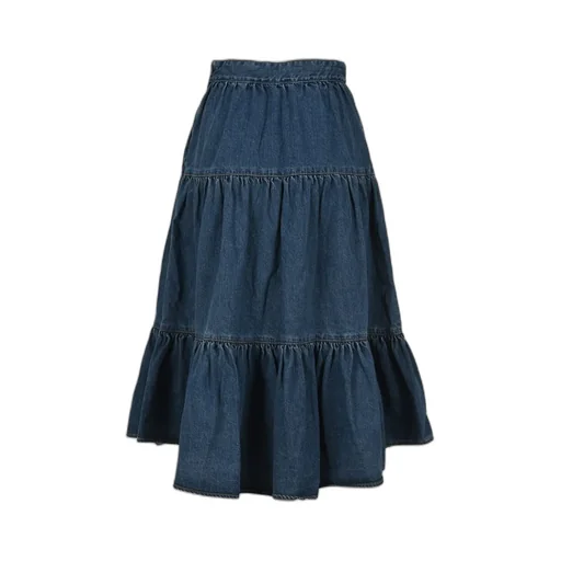 Layered Denim Skirt