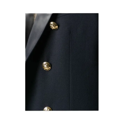 Long Jacket In Diagonal Wool