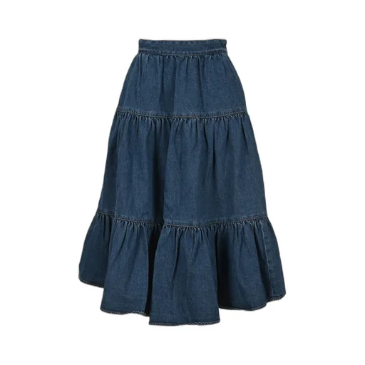 Layered Denim Skirt