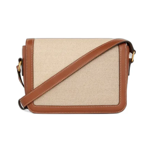 Teen Triomphe Bag In Textile And Calfskin
