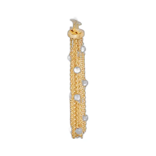Triomphe Pearl Sautoir In Brass With Gold Finish And Resin Pearls