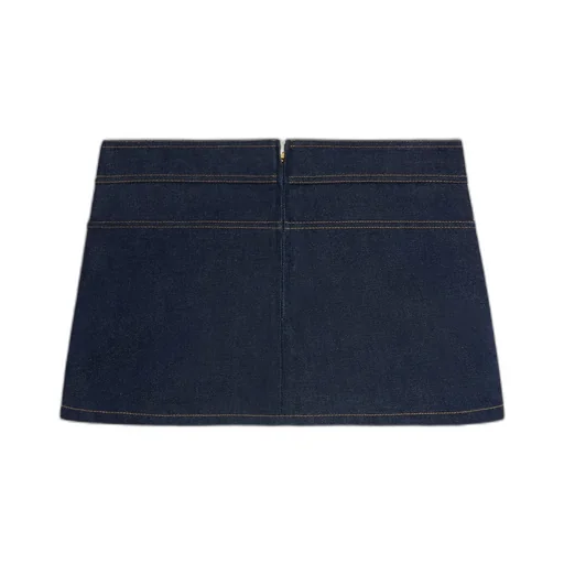Trapeze Mini Skirt In Raw Wash Denim