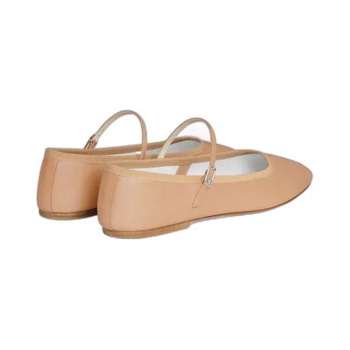 Les Ballerines Mary-Jane In Pearly Calfskin