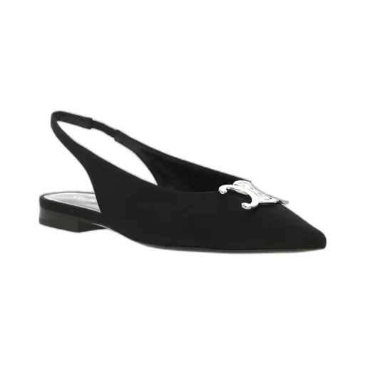 Alma Triomphe Flat Slingback In Gros-Grain