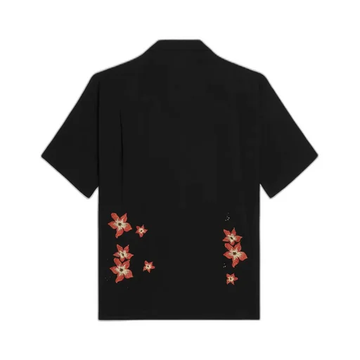 Embroidered Hawaiian Shirt In Viscose