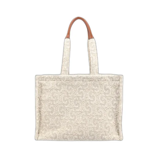 Large Cabas Thais In Textile With Triomphe All-Over