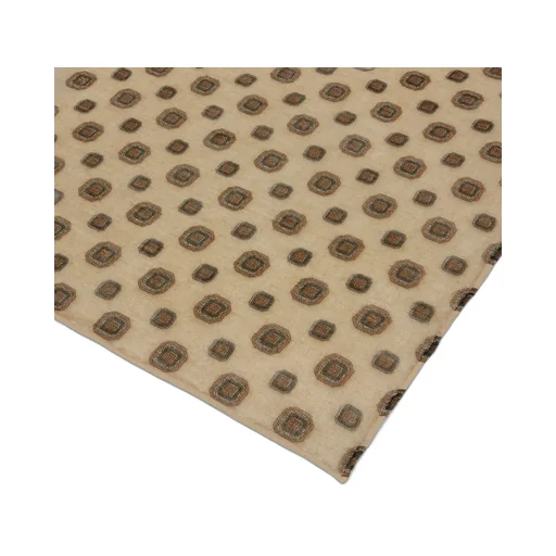 Stole In Biscotto-Print Cashmere Muslin