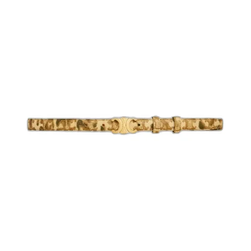 Small Triomphe Belt In Triomphe Canvas With Leopard Print