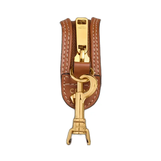 Small Boston Cuir Triomphe In Striped Textile And Calfskin
