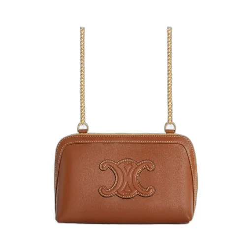 Clutch On Chain In Smooth Calfskin
