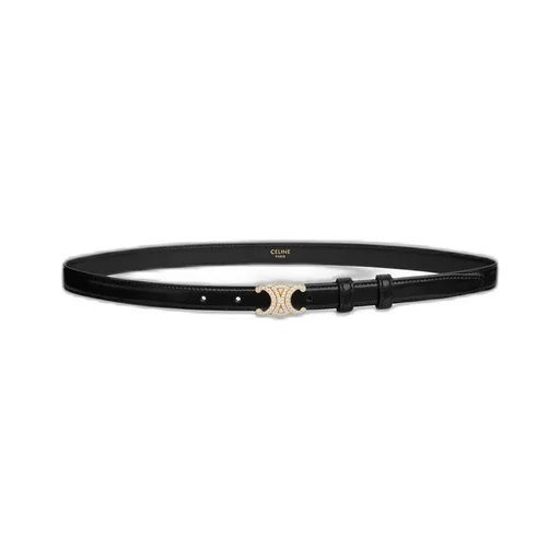 Small 18Mm Triomphe Belt With Strass In Taurillon Leather