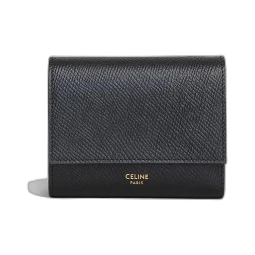 Small Trifold Wallet In Grained Calfskin