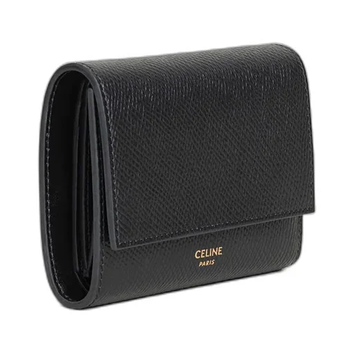 Small Trifold Wallet In Grained Calfskin