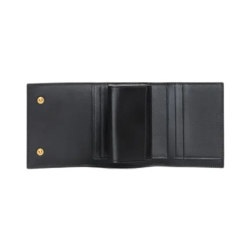 Small Trifold Wallet In Grained Calfskin